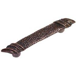 Emenee OR128-ABB Premier Collection Stipple Handle 4-1/2 inch x 3/4 inch in Antique Bright Brass Elements Series